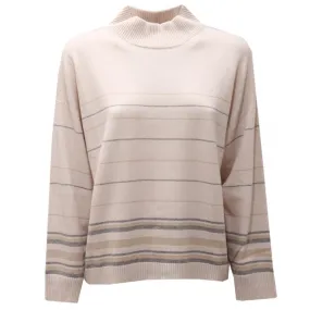 1244AG maglione donna PESERICO beige silk/cashmere/wool sweater woman