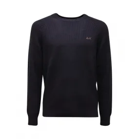 7176AQ maglione uomo SUN 68 man wool blend sweater blue