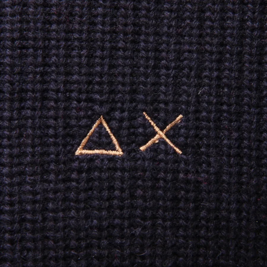 7176AQ maglione uomo SUN 68 man wool blend sweater blue