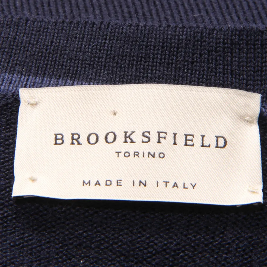 9479AV CARDIGAN UOMO BROOKSFIELD MAN WOOL SWEATER BLUE
