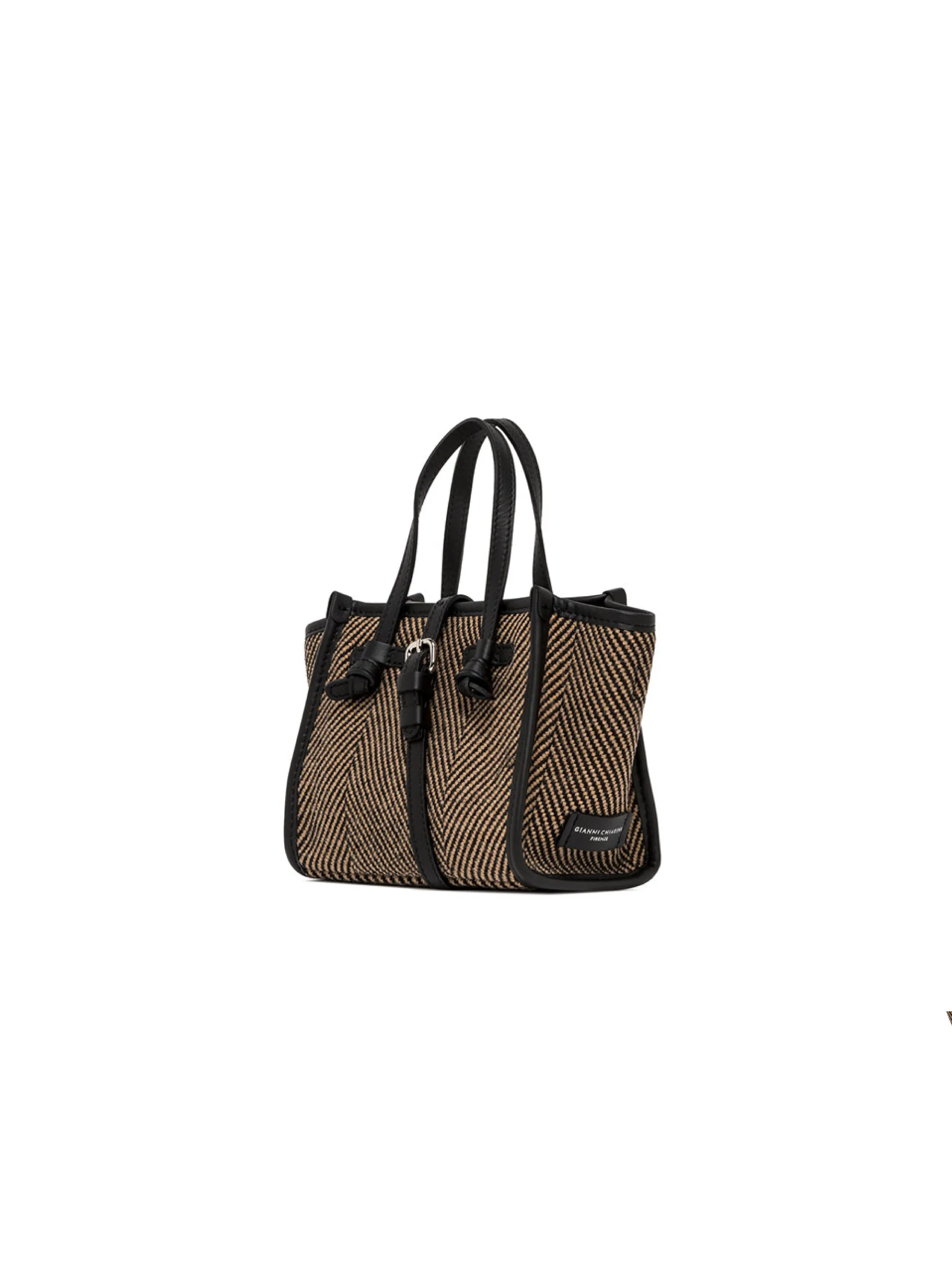 Borsa a Mano Miss Marcella Spigato Nero/Beige