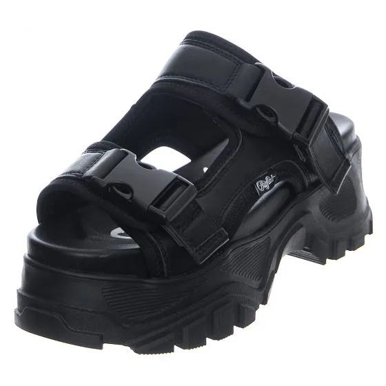 Buffalo Gladiator Os 2 Sandals - Black - Sandali Donna Neri    