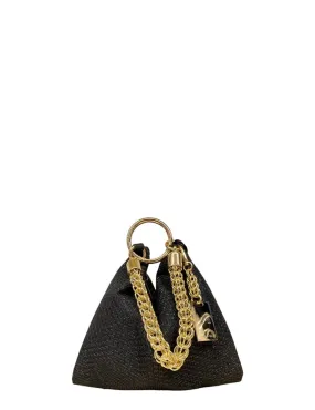 Burana Lab     Borsa a Mano Piccola Ewa in Satin Nero