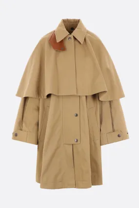  CHLOÉ parka in gabardine di cotone con cappa 