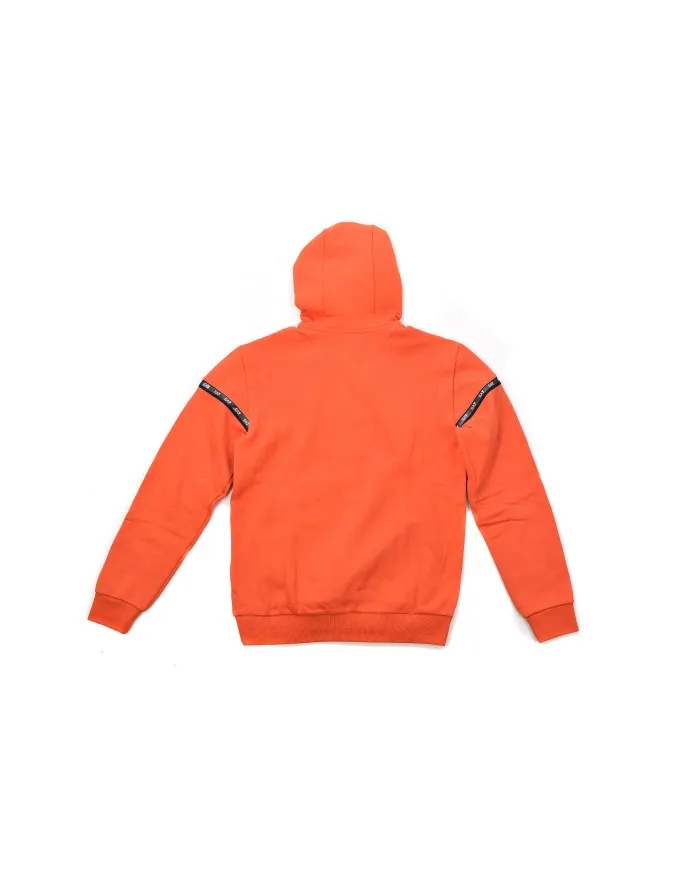 EA7 Armani Felpa Uomo 6KPM64 PJ07Z A-ET in Cotone con Cappuccio Arancio 1659 BURNT OCHRE