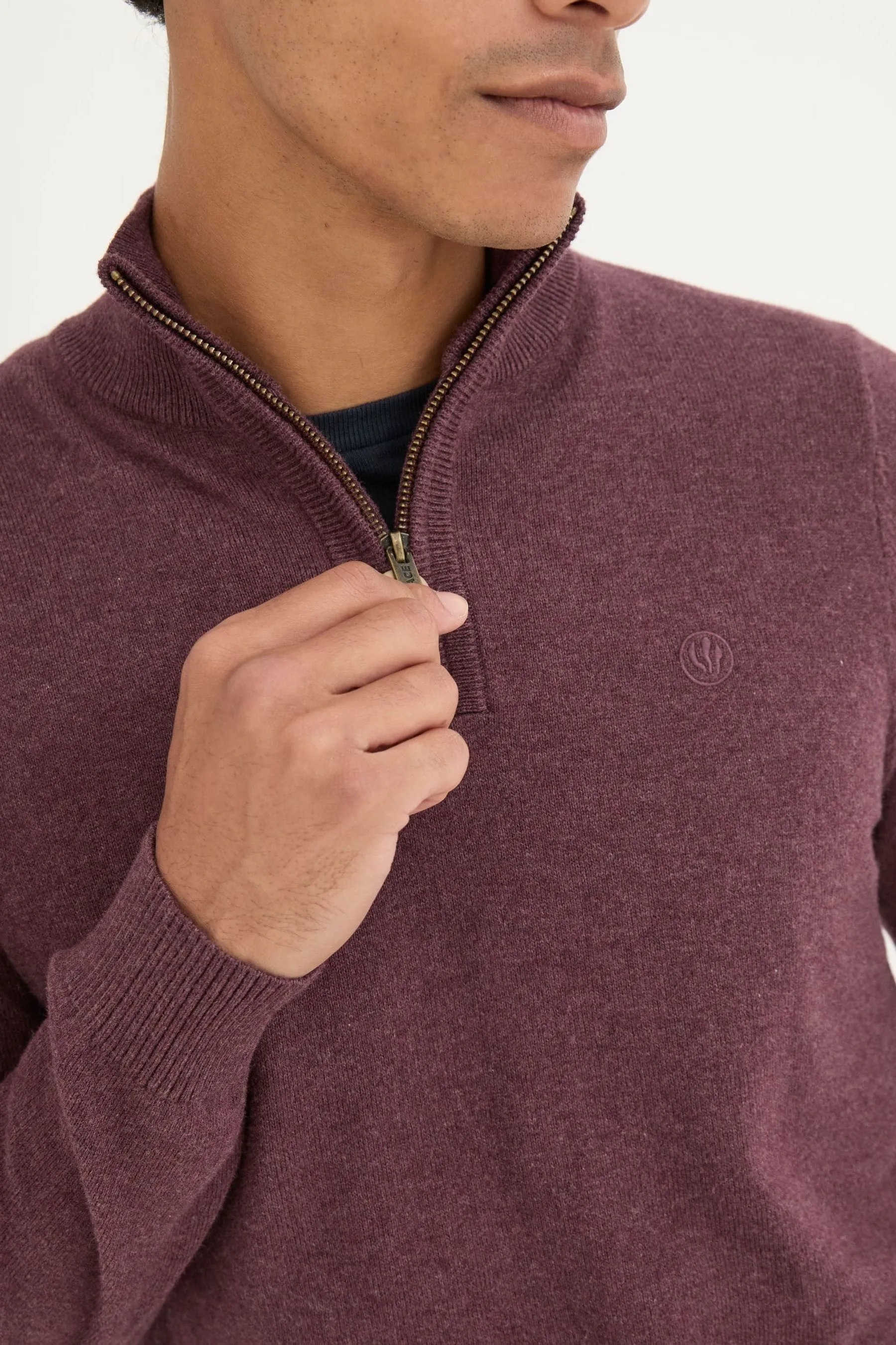 FatFace - Maglione in cachemire e cotone a collo alto    