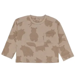 Maglietta in jersey da bambino, beige            
