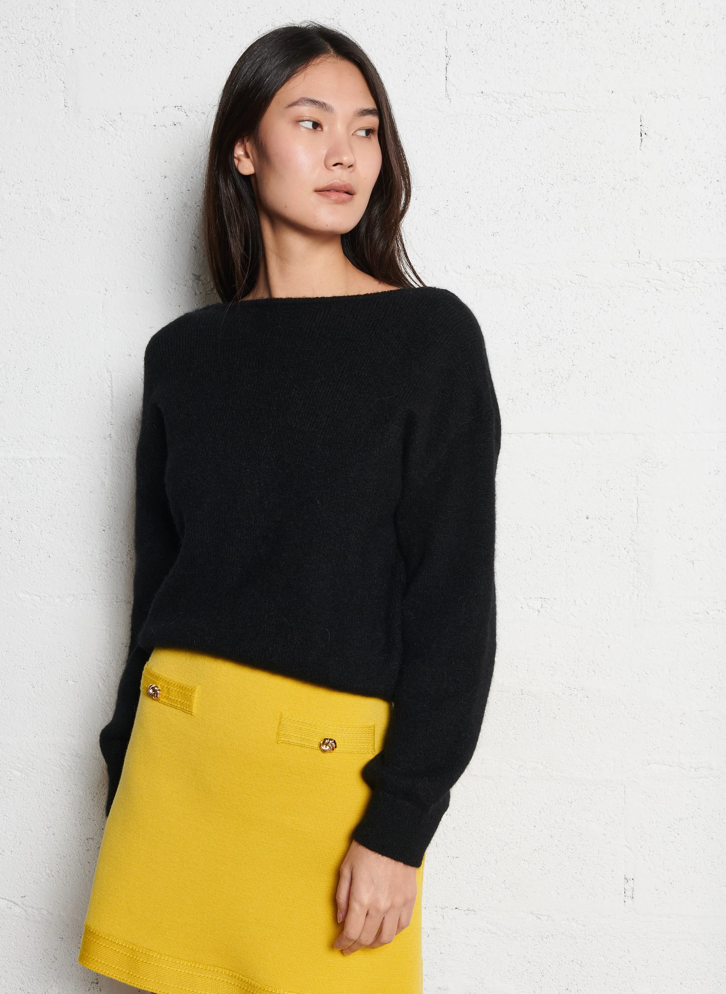  ONE STEP   TAIGA - Cardigan scollo a V | Nero