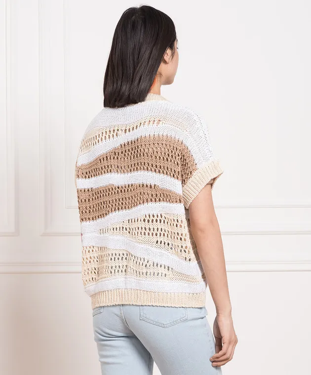 Peserico Cardigan traforato con paillettes S99333F05D9142