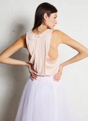  REPETTO   Canotta dritta aderente con scollo tondo | Rosa