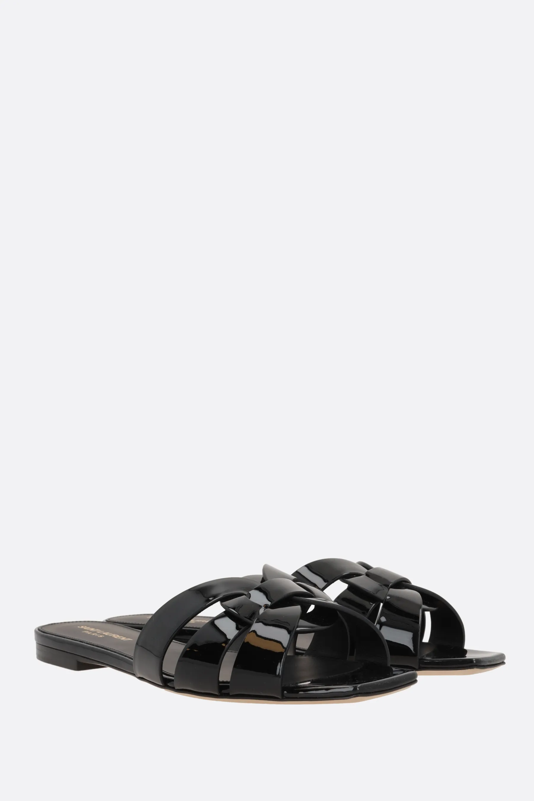  SAINT LAURENT sandalo slide Tribute in vernice 