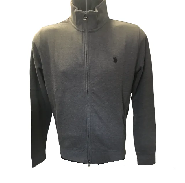 U.S. Polo Assn. Felpa da uomo con cerniera intera Greg 60696 53223 189 grigio scuro