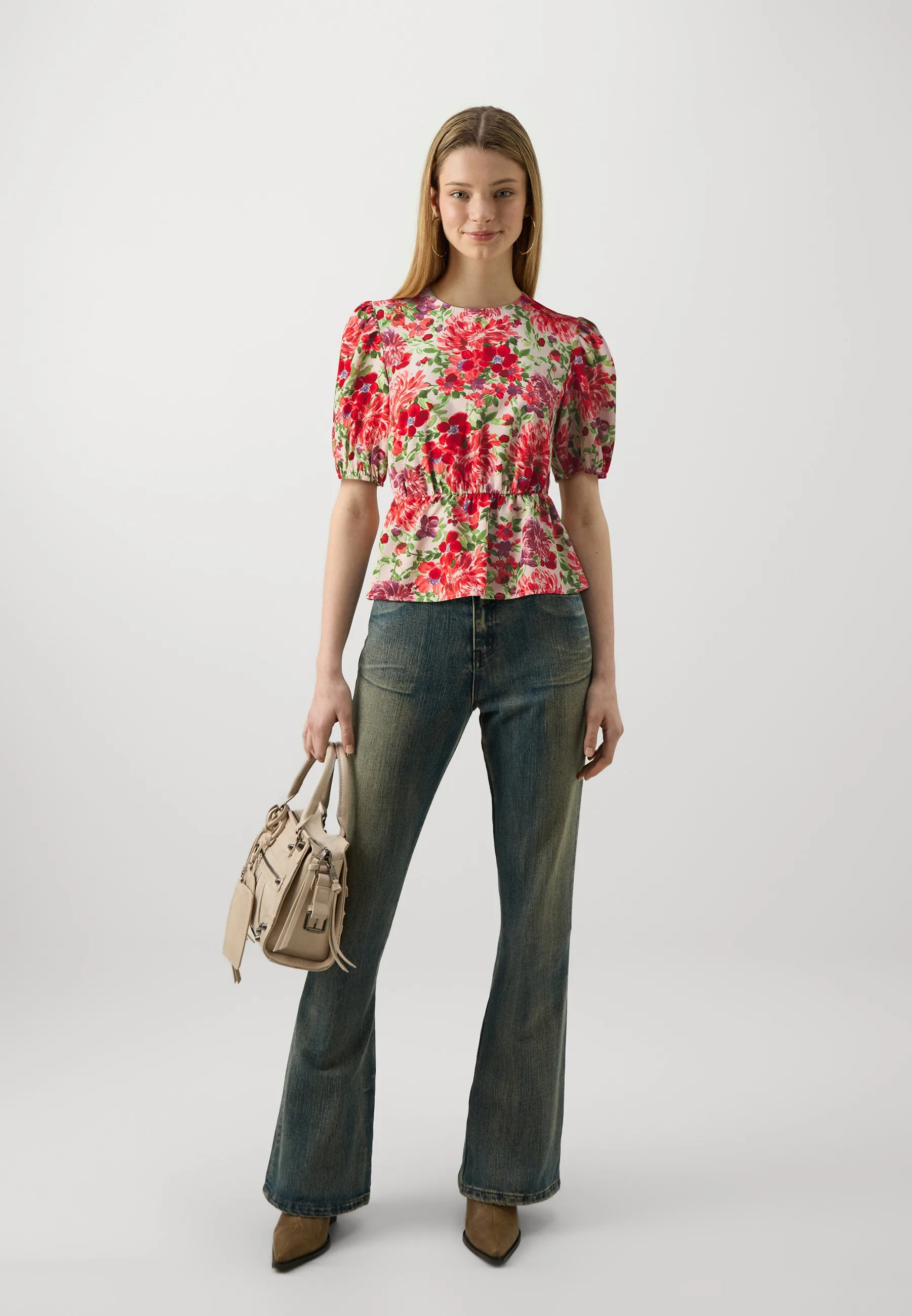 VIMAJ O NECK PEPBLUM - T-shirt con stampa